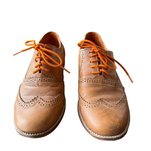 Fortress of Inca Women's Brown Leather Wingtip Oxford Loafer Flats Shoes Size 7 - Picture 10 of 10